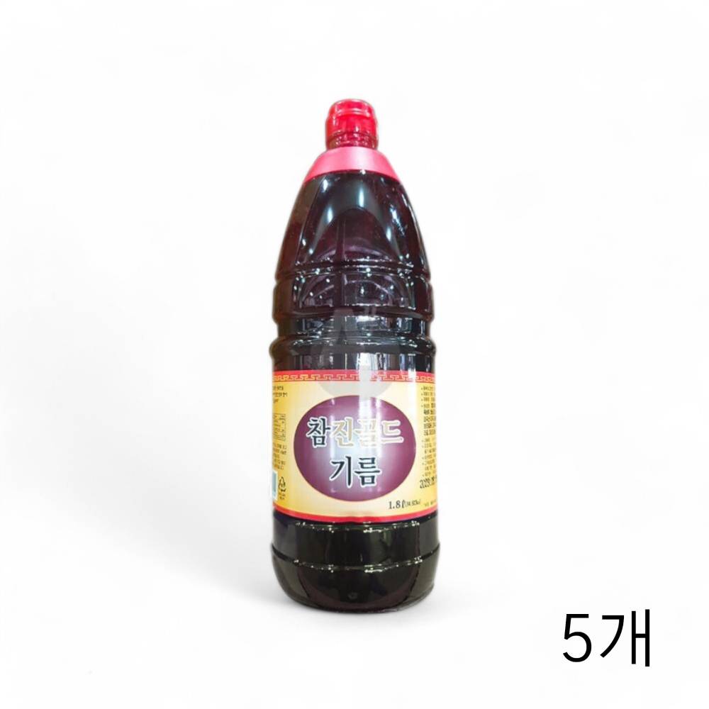 맛사랑 참진골드기름 1.8L X 5개 대용량 맛기름 향미유 식당용 식재료 참기름대용