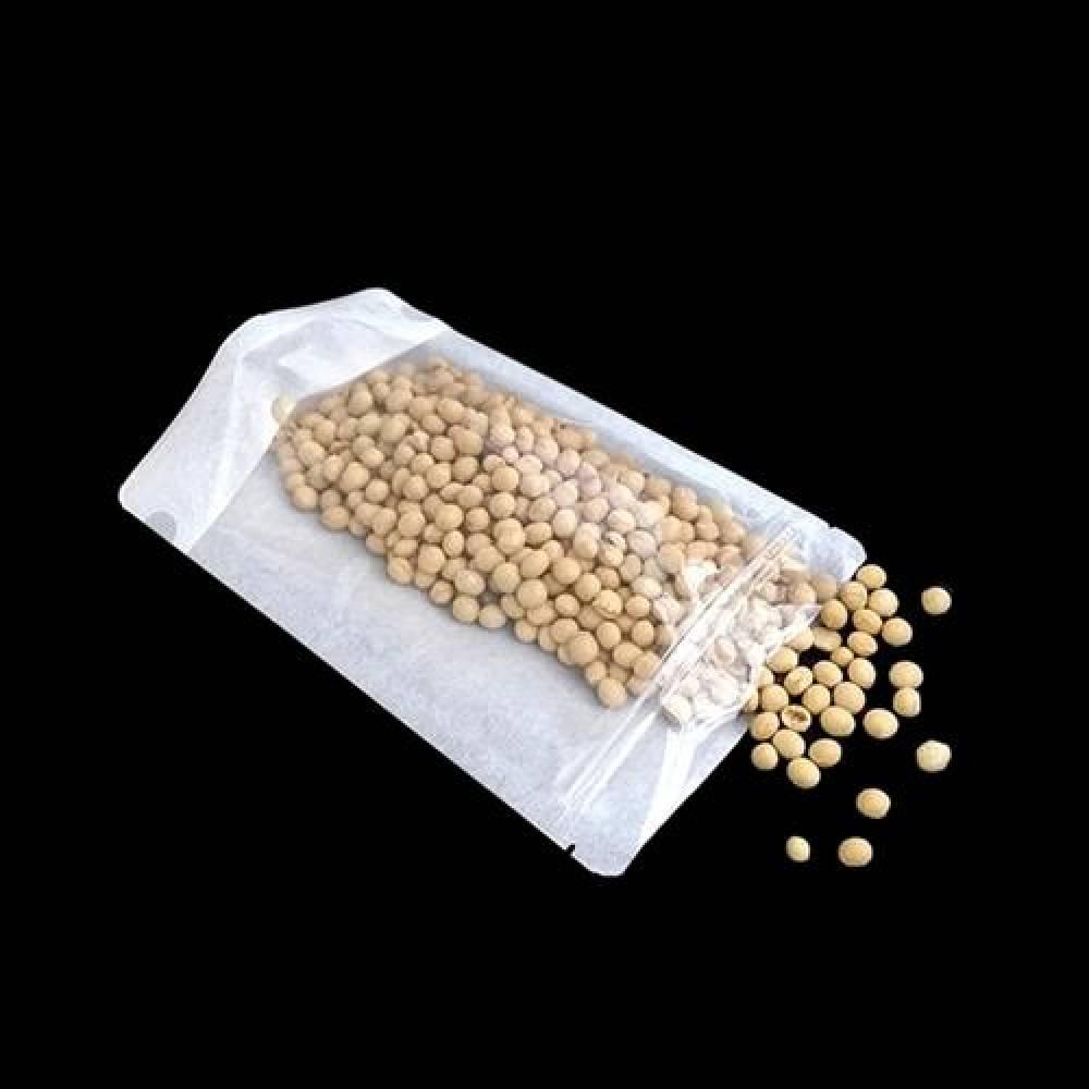 앞투명 후면 한지 지퍼스탠드형 봉투 13X20cm 500매