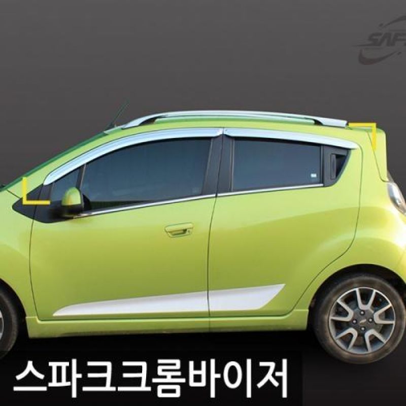 스파크(09년_15년) 크롬윈도우바이저 4pcs 차량용 썬바이저 도어바이저
