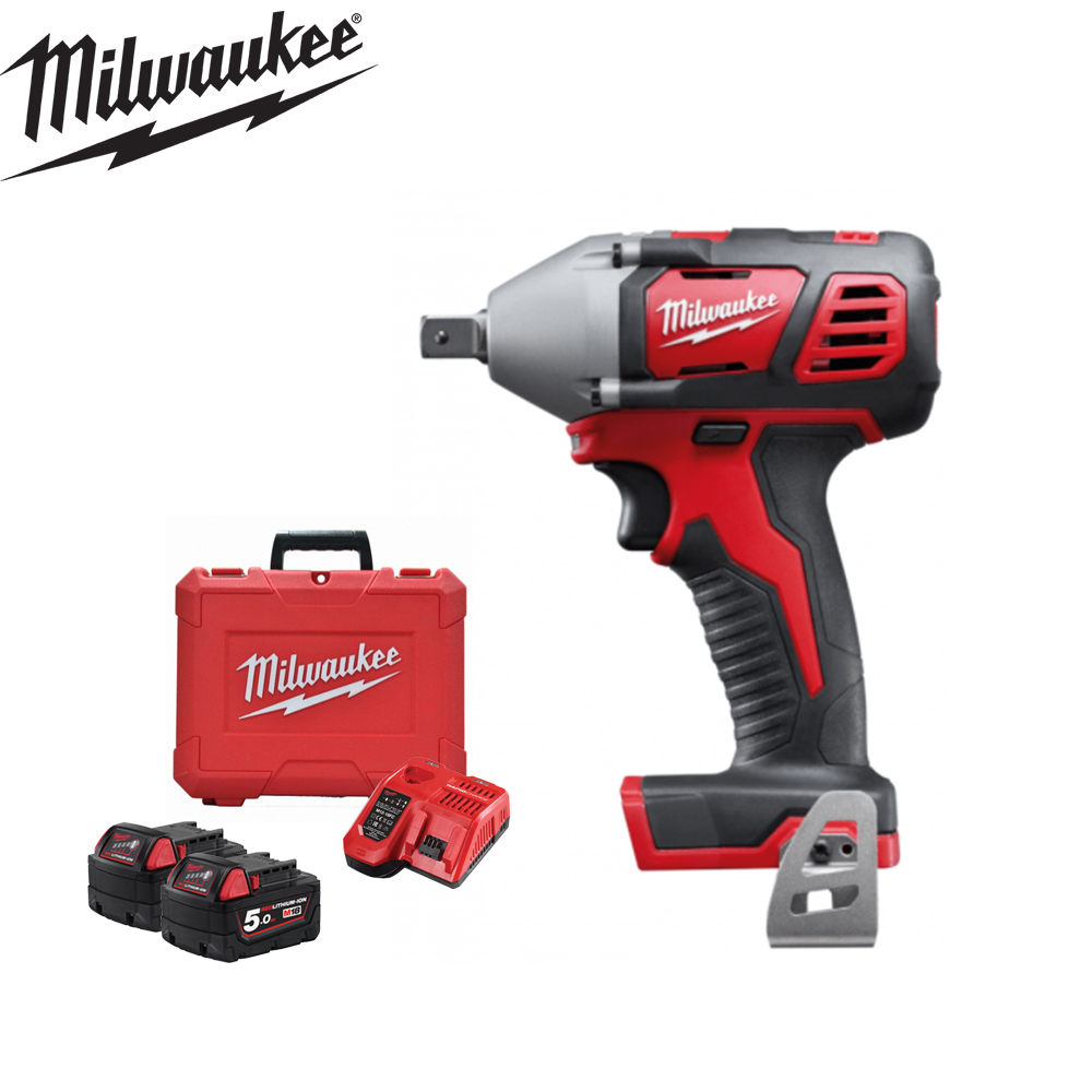 밀워키 18V 임팩트 렌치 5.0Ah 2팩 1/2인치 M18 BIW-502C