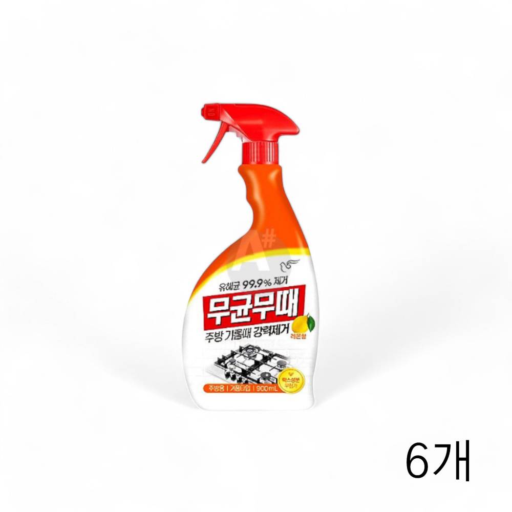 피죤 무균무때 주방용 세정제 500ml X 6개 다목적용 음식점 물때제거제 곰팡이제거
