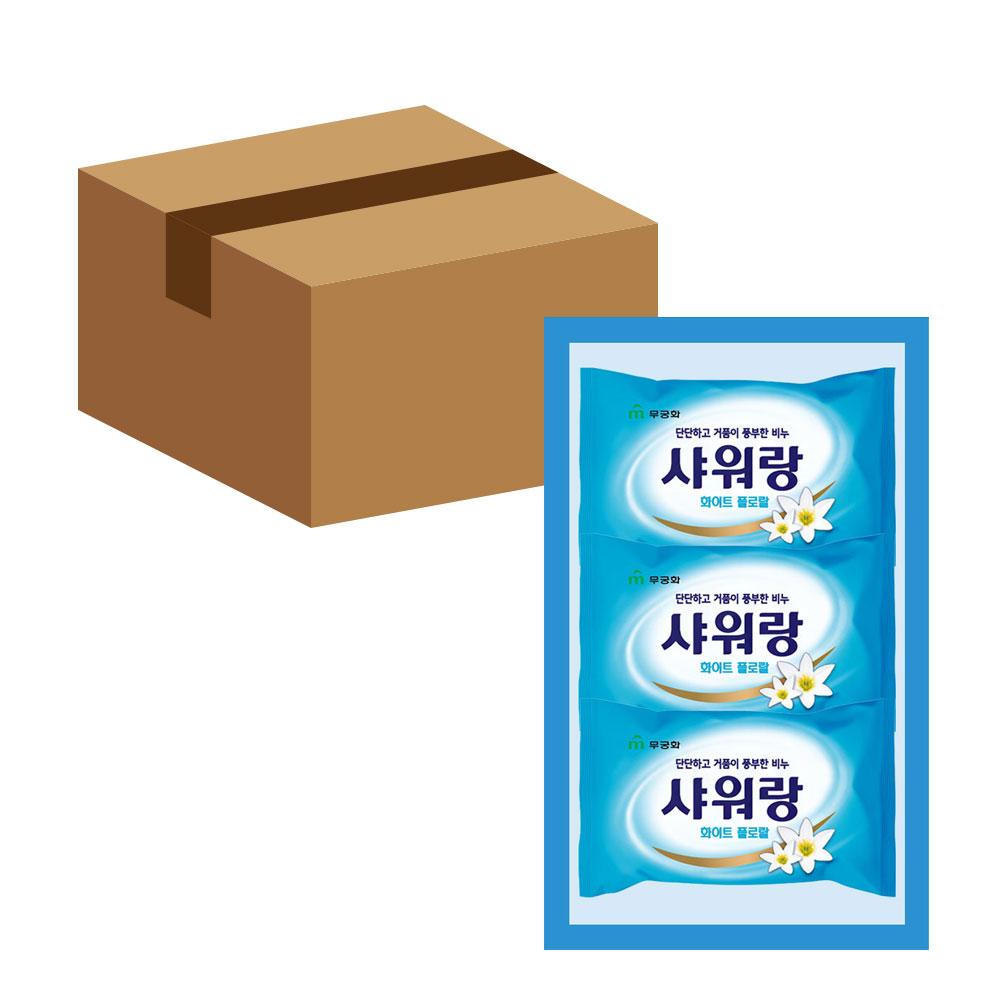 무궁화 샤워랑 화이트 프로랄 세수 샤워 비누 130g 3개입 16개