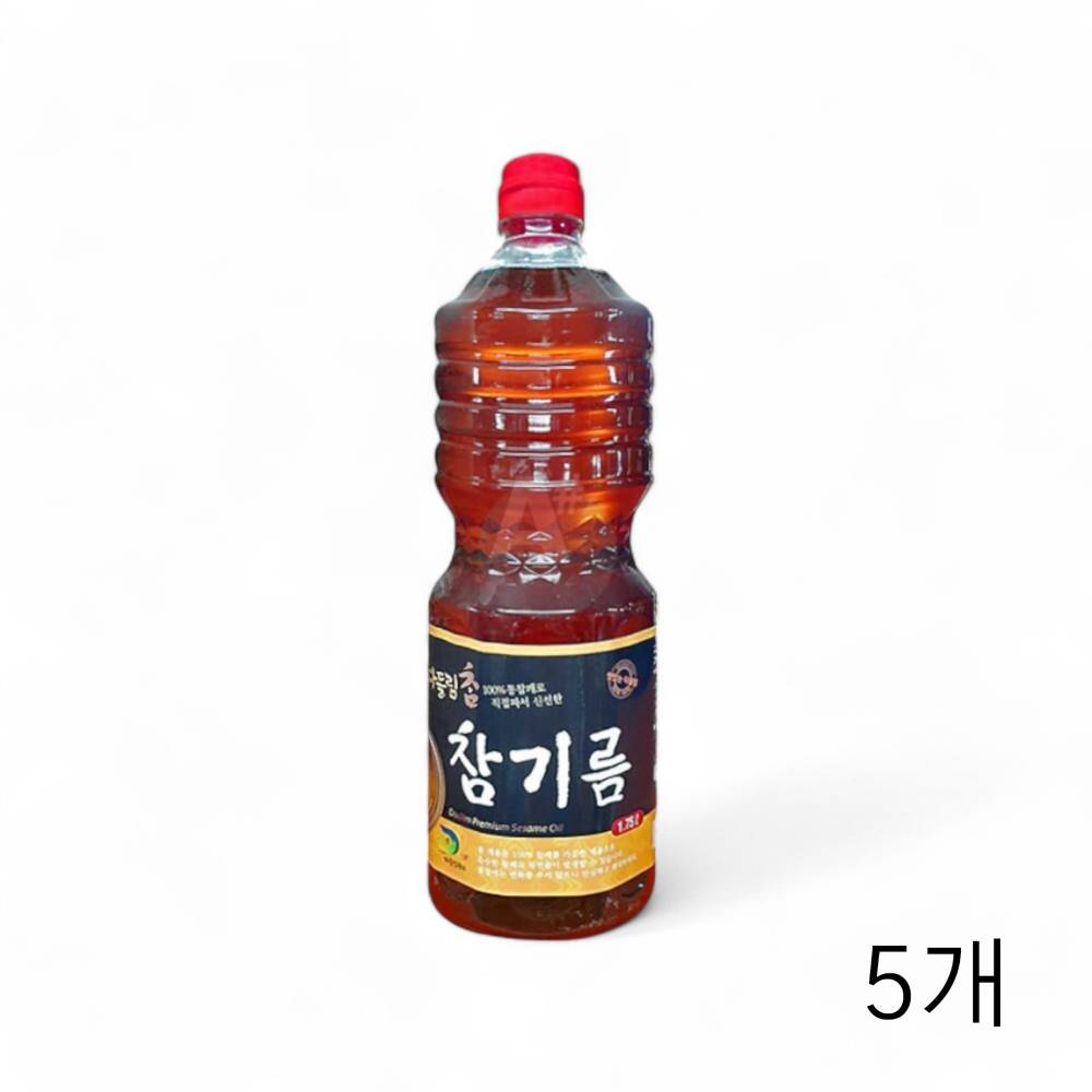 다들림푸드 참기름 1.75L X 5개 대용량참기름 업소용참기름 식당용 분식집 참깨기름