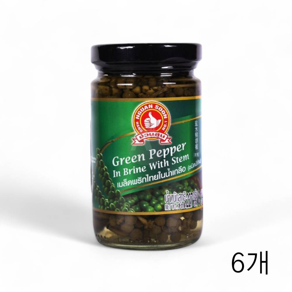 엠앤에프 그린페퍼콘 227g X 6개 절임 푸른후추 태국후추 외국식재료 외국식자재