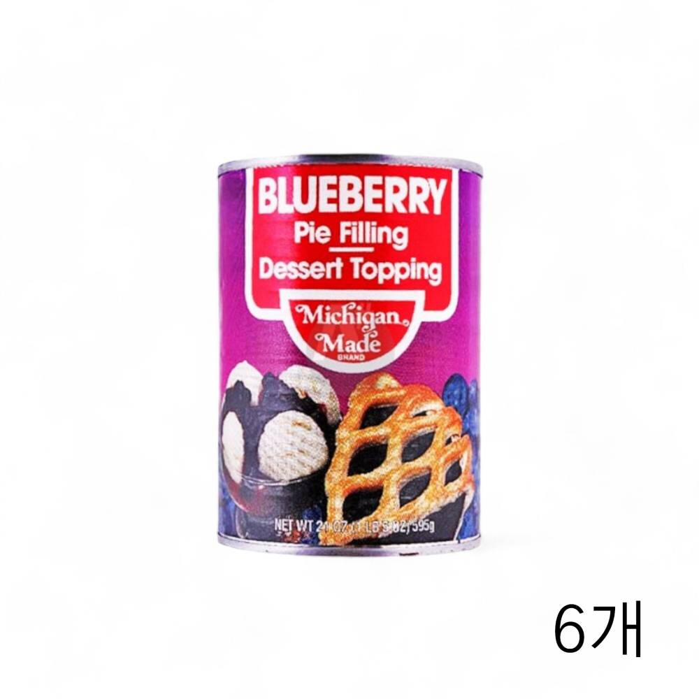 블루베리 파이필링 595g X 6개 베이킹재료 디저트 와플 토핑용 통조림 제과제빵