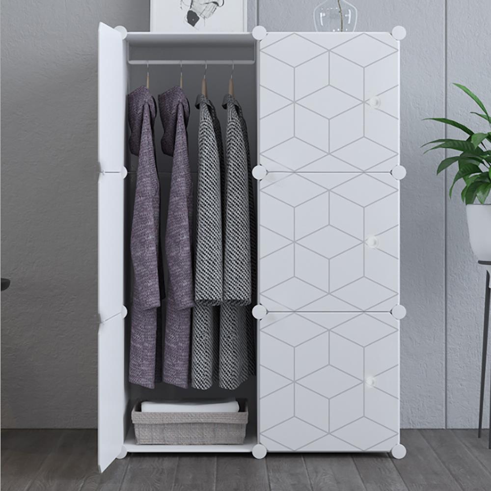 75x47x111cm 육각무늬 DIY 선반옷장 하우스룸 수납장