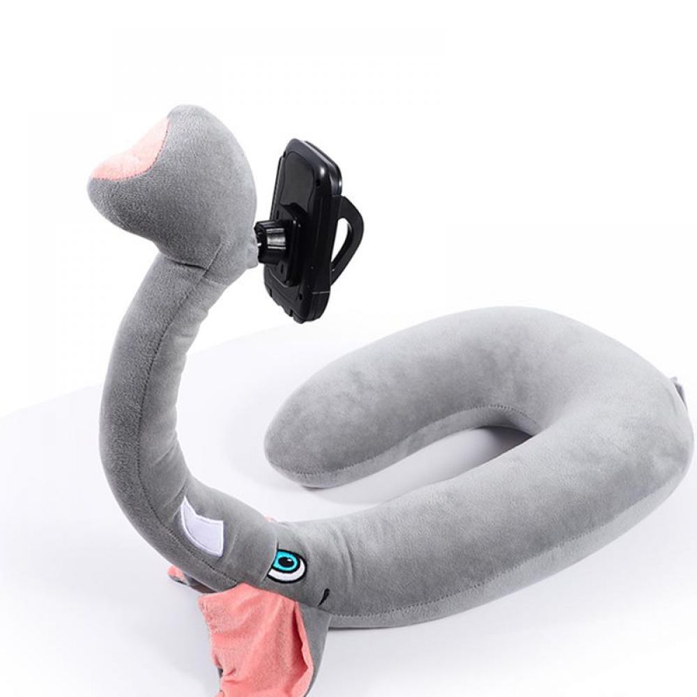 스마트폰 목베개 거치대 차량용 폰베개 코기리
