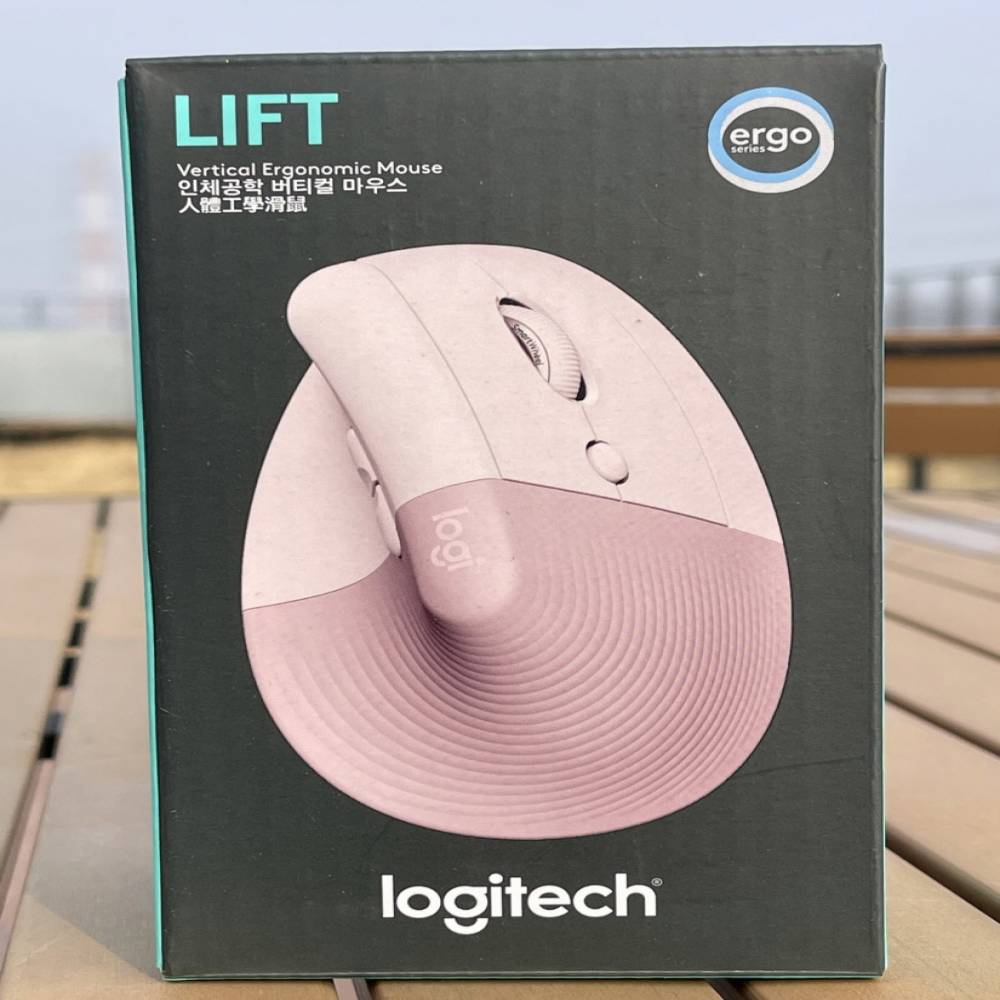 로지텍 LIFT 인체공학 버티컬 무선 마우스 핑크