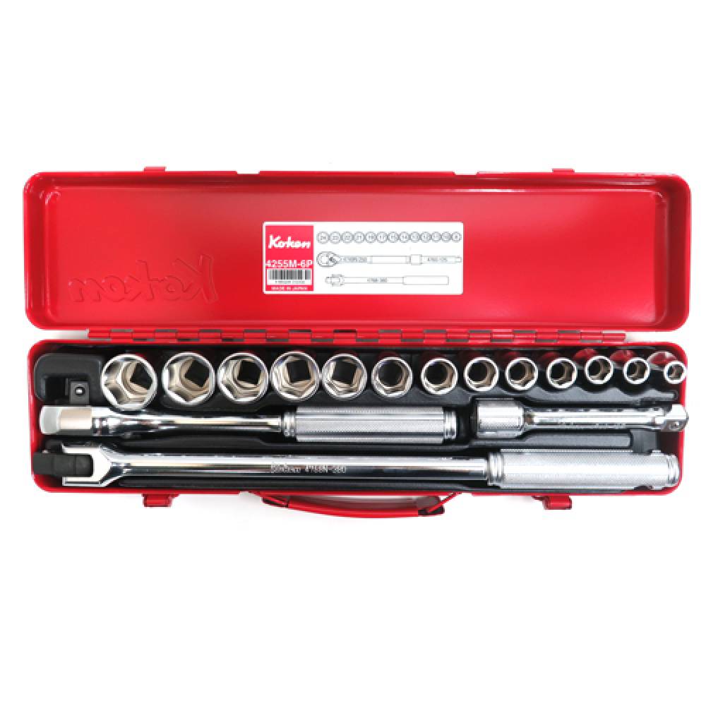 코겐 소켓렌치세트 4255M-6P 1/2인찌 16pcs