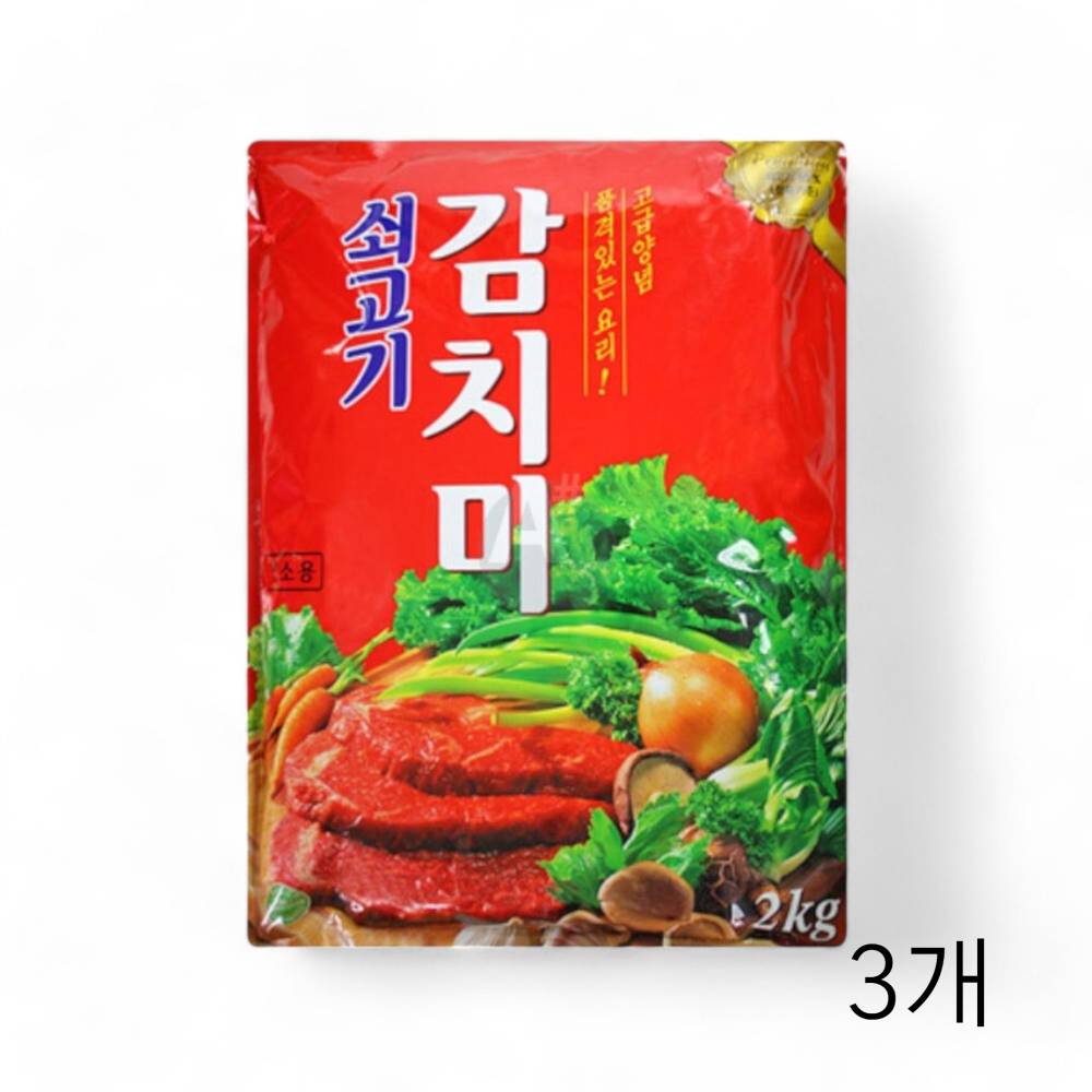 대상 쇠고기 감치미 2kg X 3개 국물요리 감칠맛 조미료가루 맛내기 국물내기 분말형