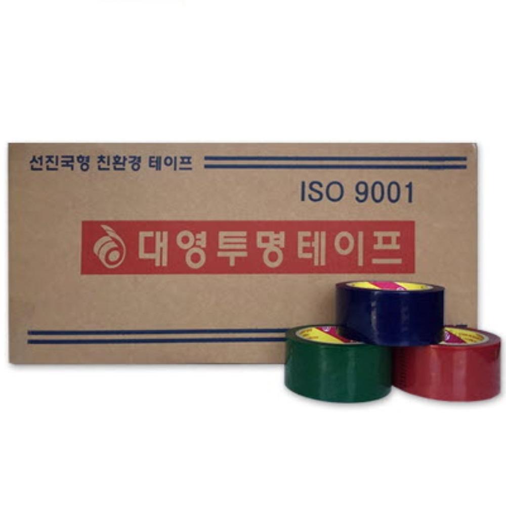 대영 칼라테이프-적색 48mm 50M 1박스 50개