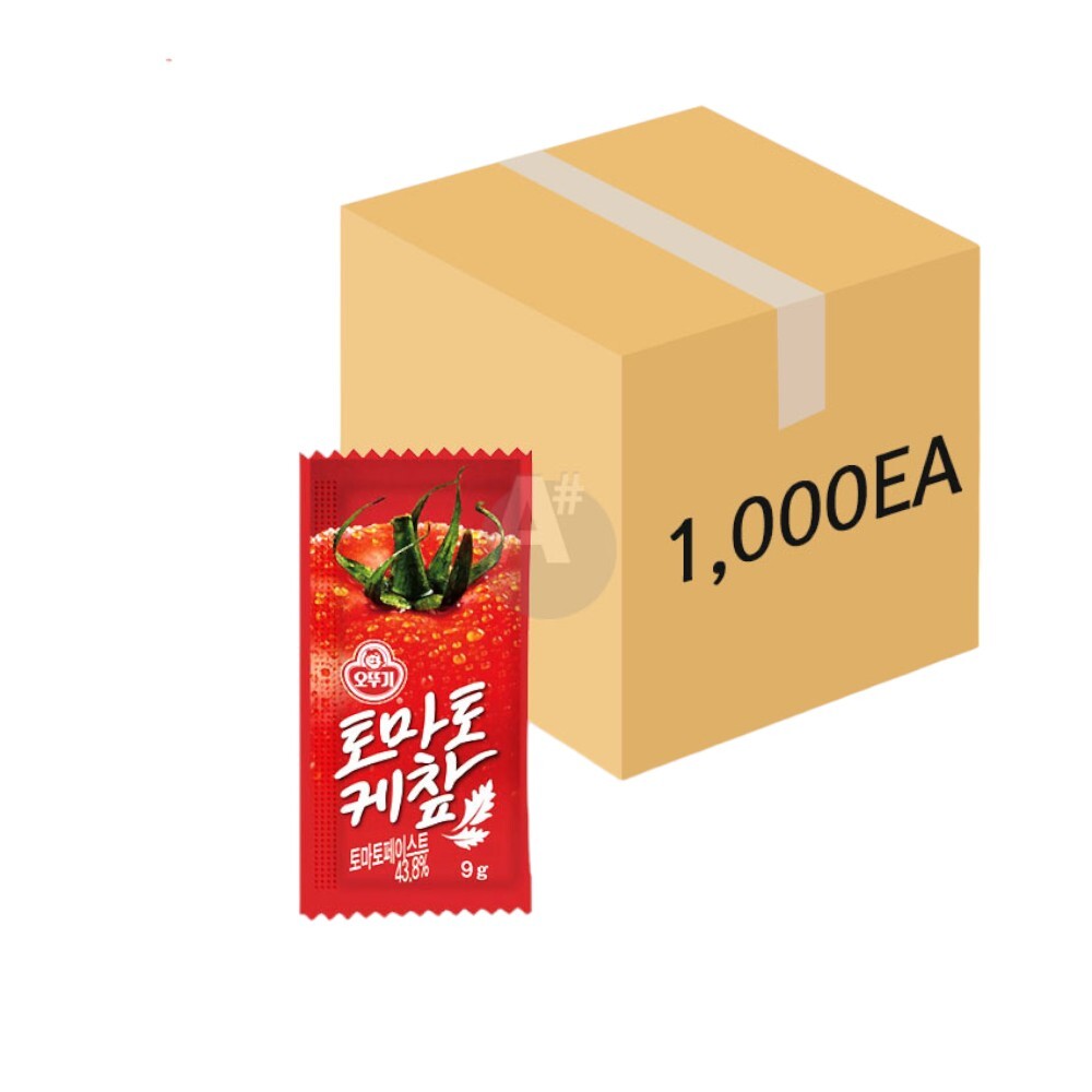 오뚜기 일회용 토마토케찹 9g 1000개입 (1BOX) 대용량 미니케첩 케첩 배달용 포장용