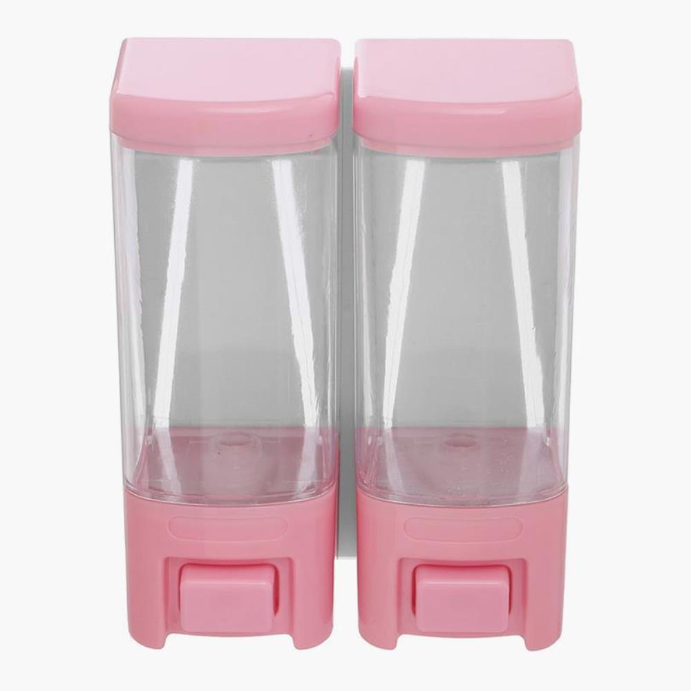 파스텔 사각 물비누 디스펜서 2구 500ml-핑크 세제통