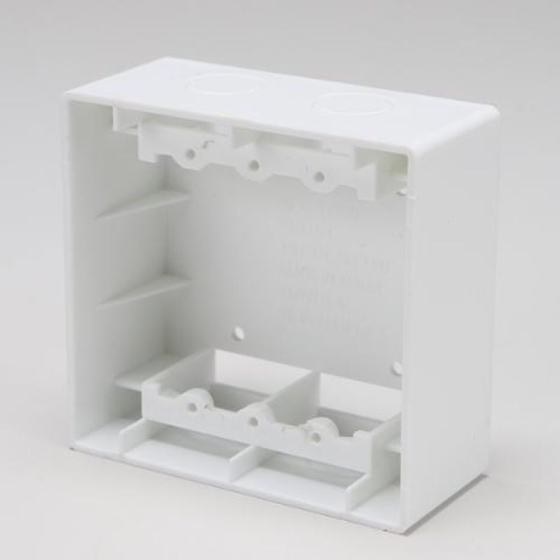 승압 PVC박스 2개용사각 54mm 120x120mm 100개