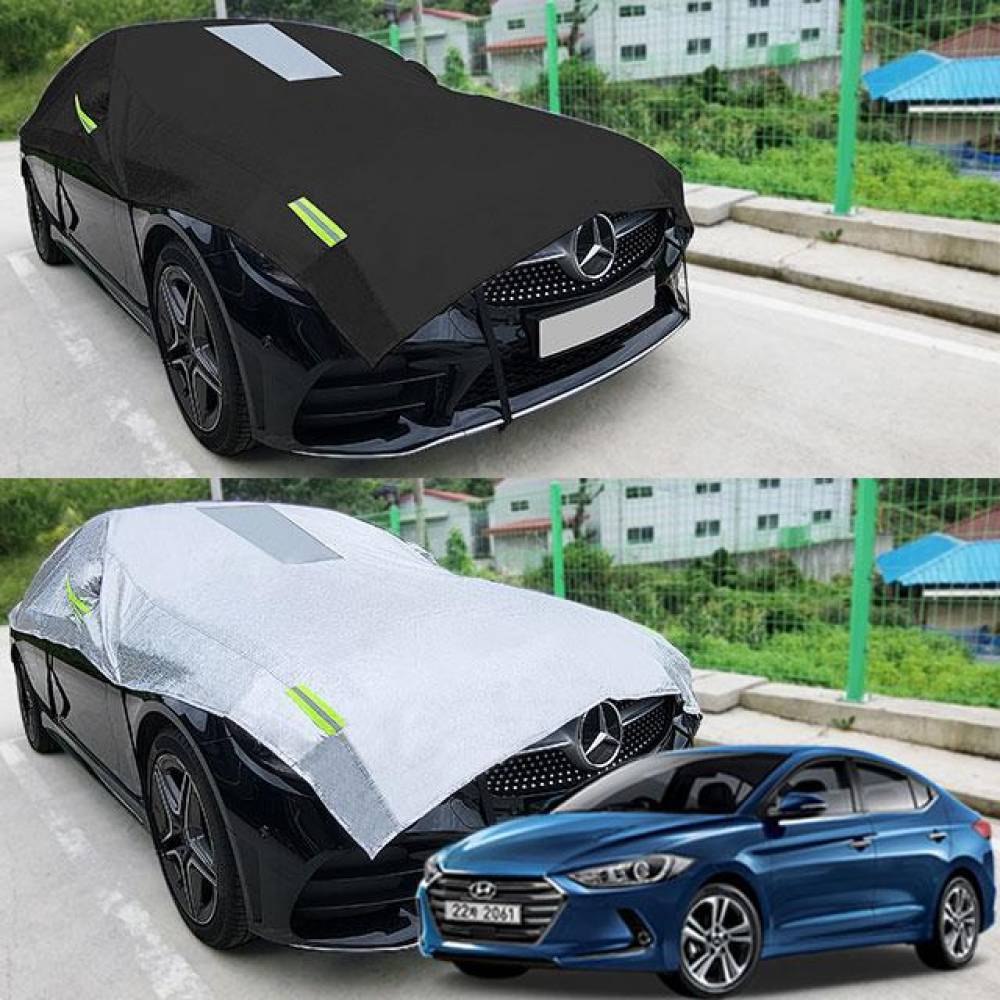 더뉴아반떼AD 자동차커버 반커버 성에방지 커버