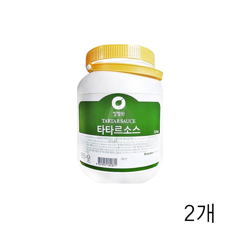 청정원 타타르 소스 3.2Kg X 2개 타르타르 생선까스 연어소스 대용량 업소용식재료