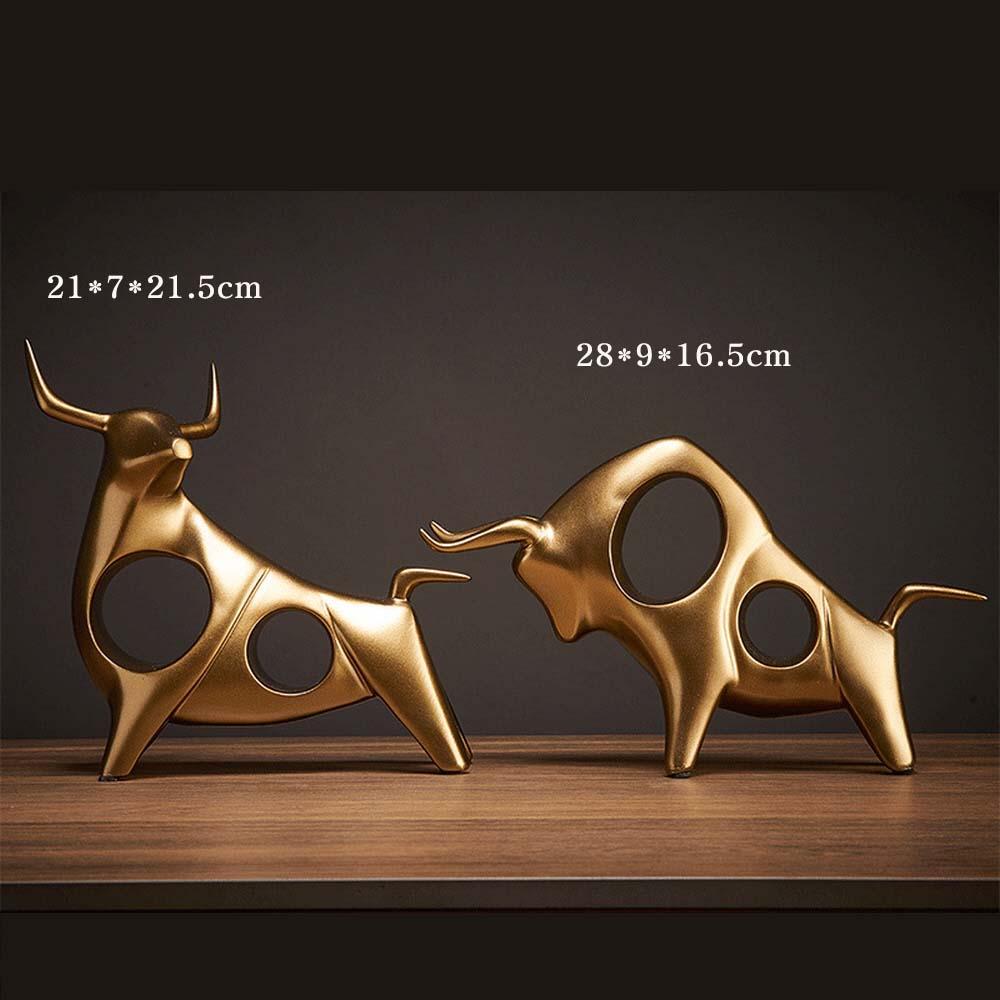 황금소 조각상 오브제 재물 사업번창 소품 골드 1번