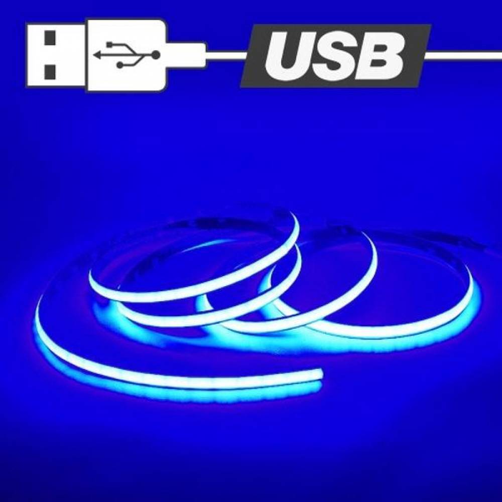 USB전원 슬림 면발광 무드등 LED바 블루 250cm