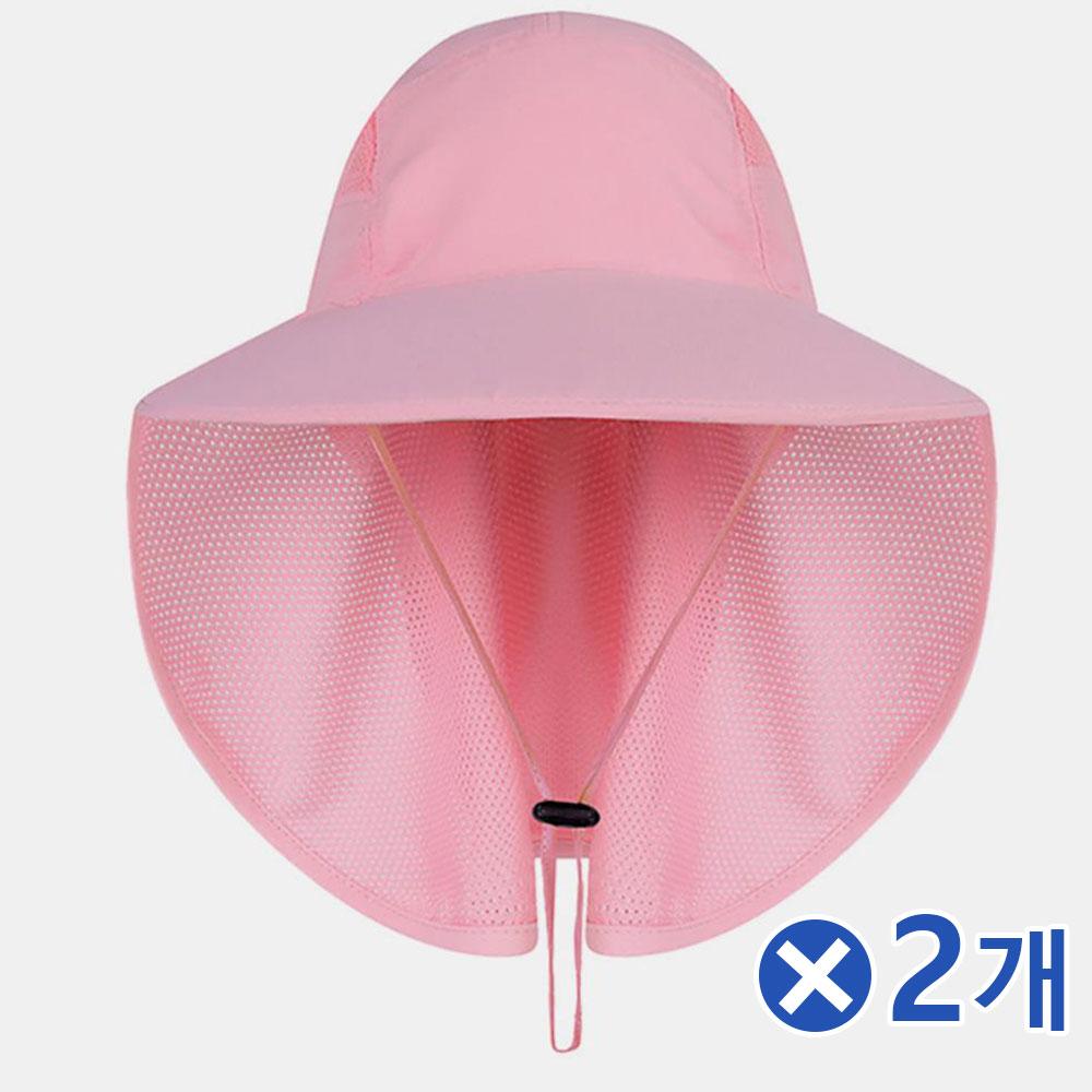 야외 레저활동 매쉬 아웃도어모자-핑크x2개 남자모자