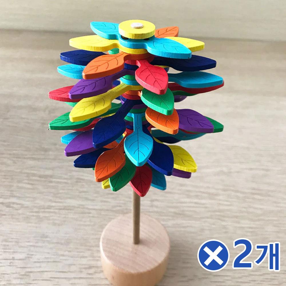 스핀 롤리팝 무지개 장식소품 장난감 다양한모양x2개