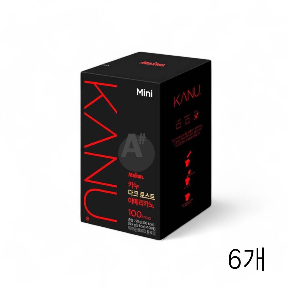 카누 미니 콜롬비아 다크로스트 아메리카노 100T X 6개 홈카페 탕비실 인스턴트커피