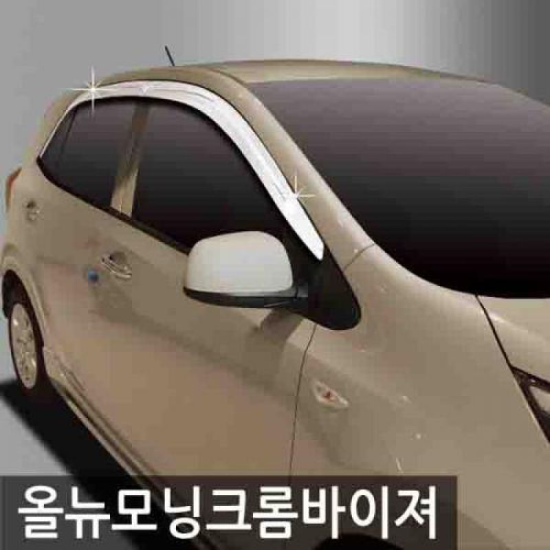 올뉴모닝 (17년_현재) 크롬썬바이저 4pcs 차량용 윈도우바이저 도어바이저