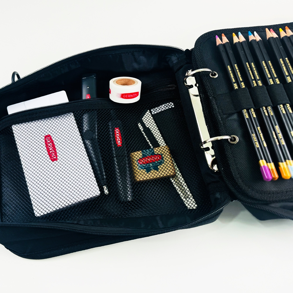 Derwent carry all bag 펜슬백 색연필132색보관가능 화구백