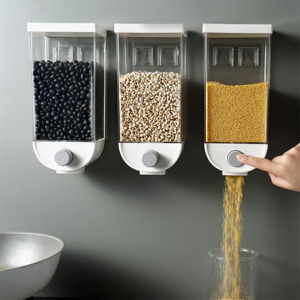주방 벽걸이 1500ml 잡곡 수납통 수납함 3개
