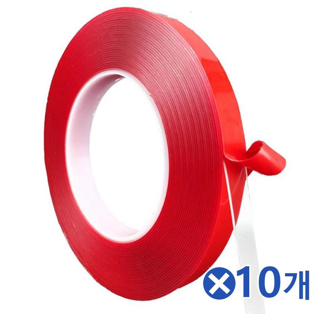 자국없는 투명 아크릴폼 양면테이프 1cmX10mx10개