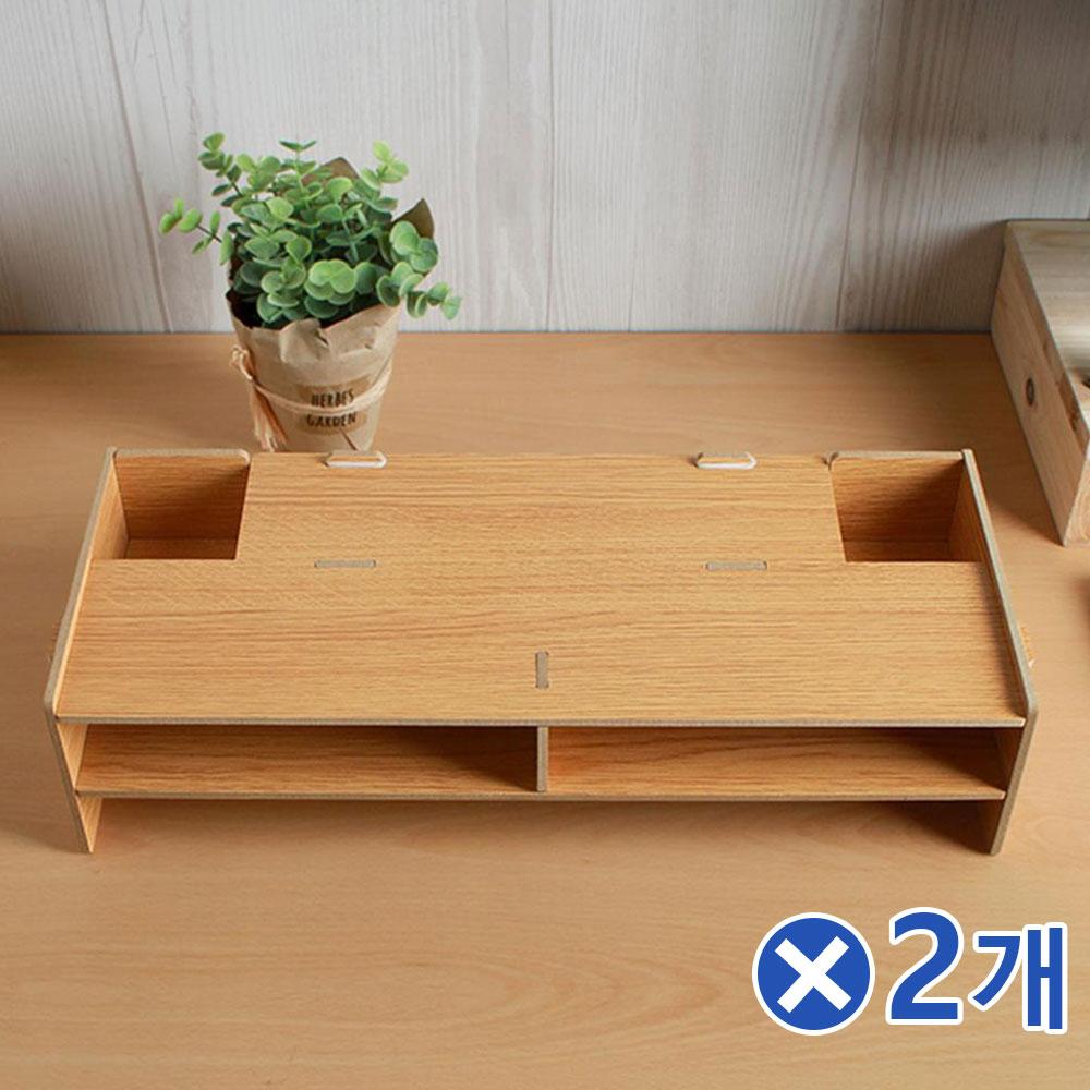 조립식 2단 모니터받침대x2개 컴퓨터용품 모니터선반