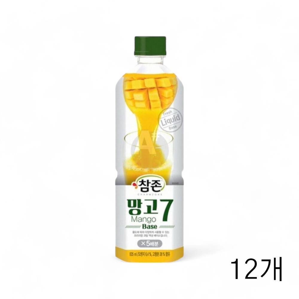 참존 망고7 835ml X 12개 망고에이드 음료베이스 카페식자재 업소용과일음료 과실음료