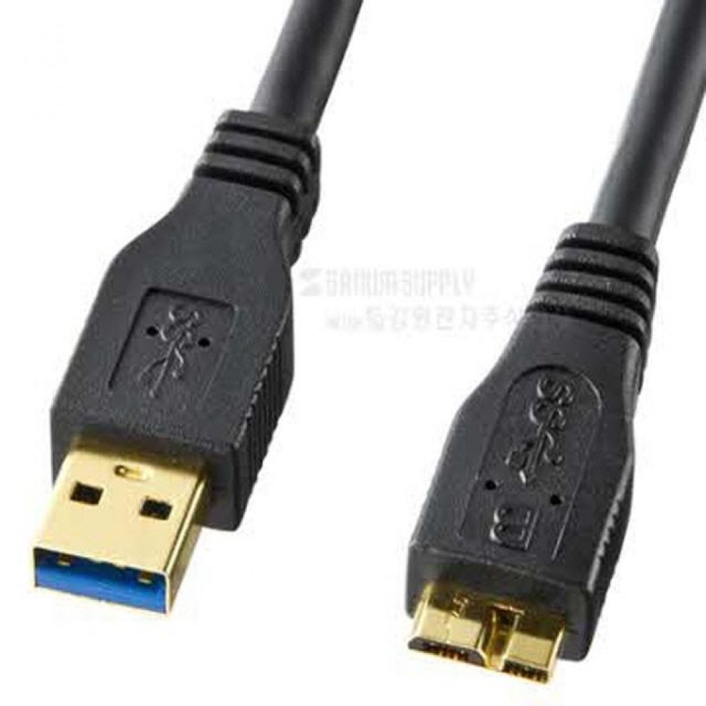 (K)고급형 금도금 USB3.0 Micro-B 케이블 1M /갤럭스노트3 지원/고급형 USB3.0 케이블 Super Speed 5Gbps 지원