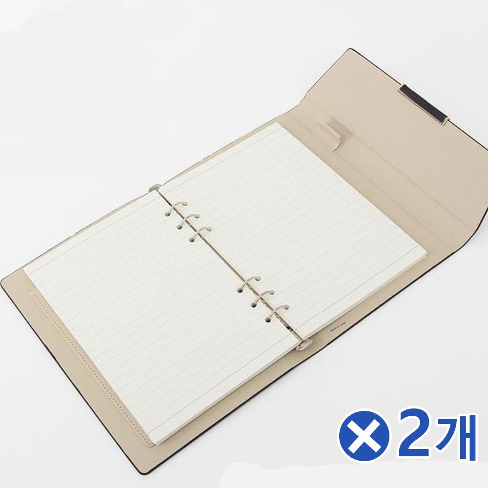사무용 가죽 마그네틱 다이어리-블랙x2개 감성문구