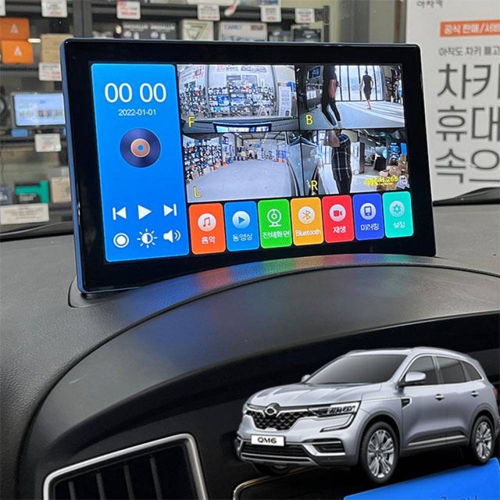더뉴QM6 제임스P 10.1인치 4채널블랙박스