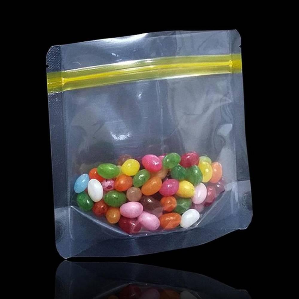 가로형 옐로 지퍼스탠드 PET봉투 20cmX19 밑10cm 300P
