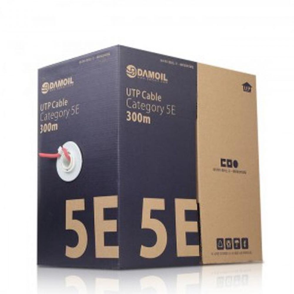 300m-red UTP랜케이블 인터넷공유기연결용 100Mbps 공사용 RJ45플러그 제작용