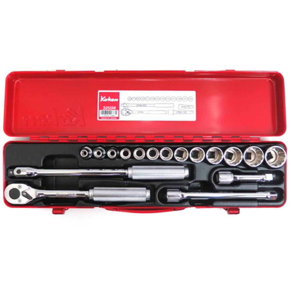 코겐 소켓렌치세트 3255M-12P 3/8인찌 17pcs