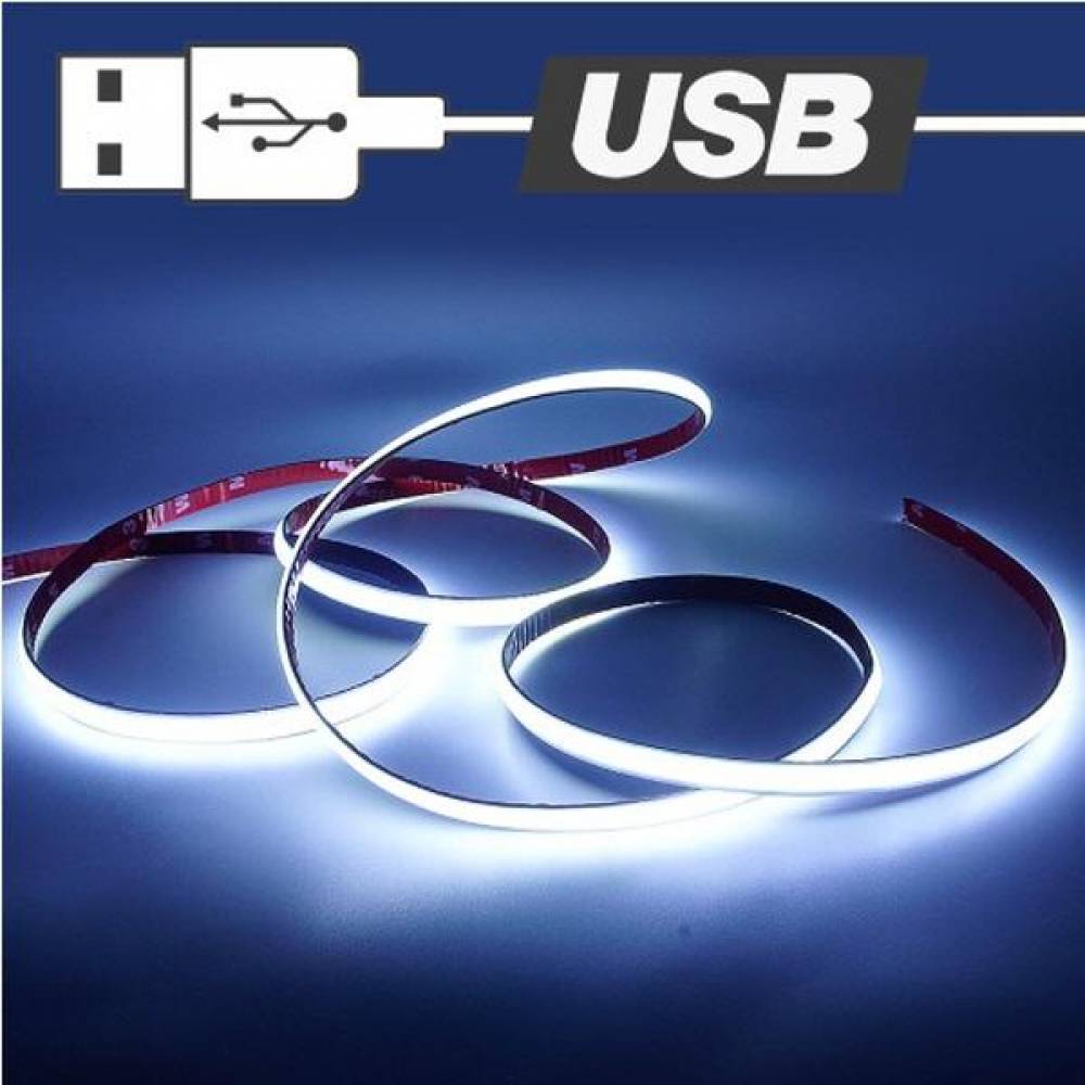 USB전원 슬림 면발광 무드등 LED바 화이트 300cm