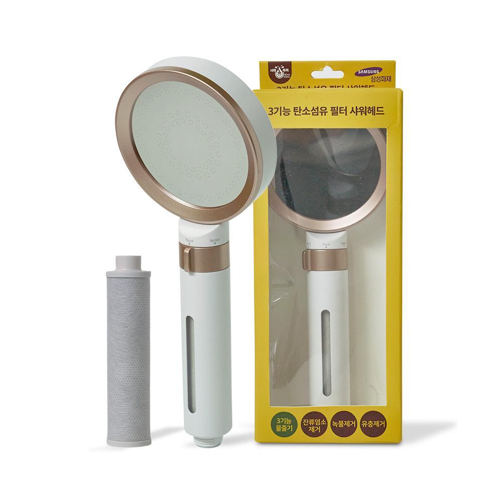 샤워톡톡 3기능 탄소섬유 필터 샤워헤드 ST-27X-P