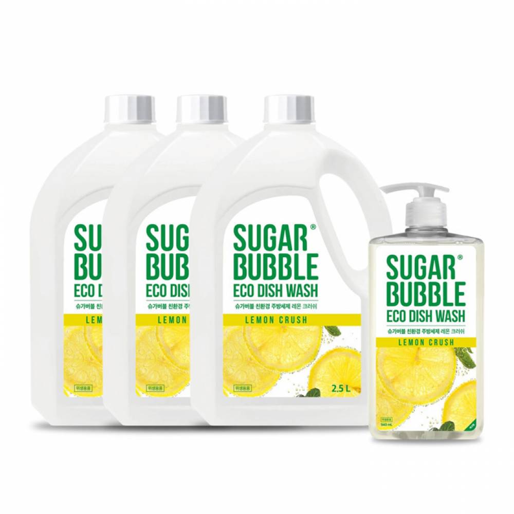 슈가버블 주방세제 940ml 리필 2.5L x 3통