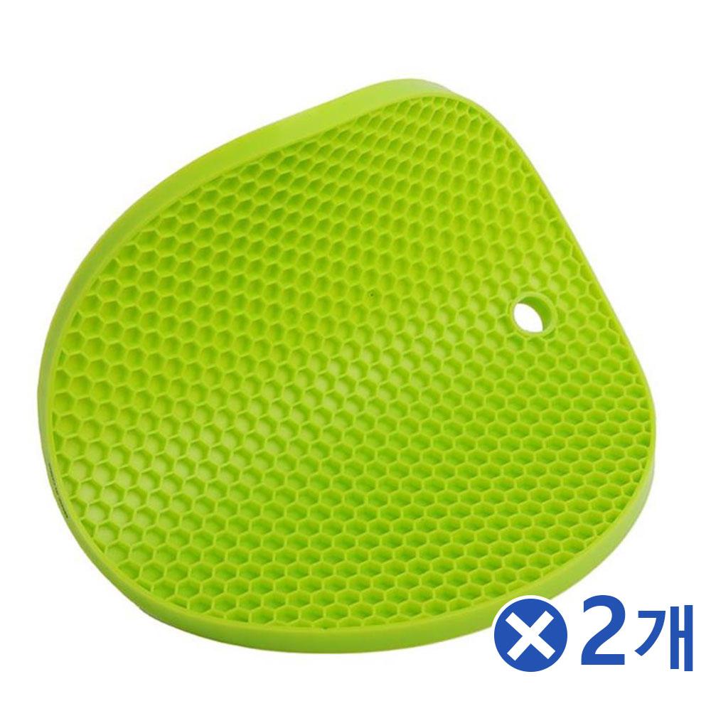 말랑한 안심 실리콘 냄비받침대 4p-색상랜덤x2개
