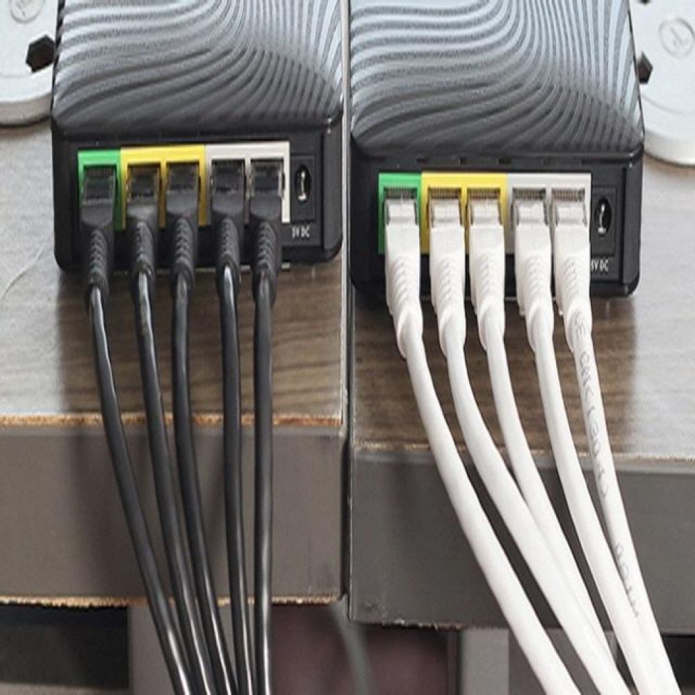 D UTP 기가 Cat6 케이블 박스 블랙 그레이 선택 100M