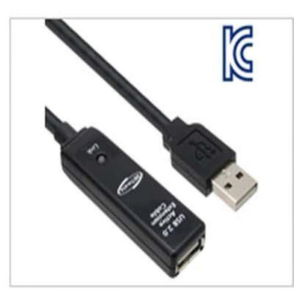 (K)USB2.0 리피터 10M (LED/전원 아답터 포함). USB2.0 신호 증폭/2중 LED램프/전원 아답터 포함