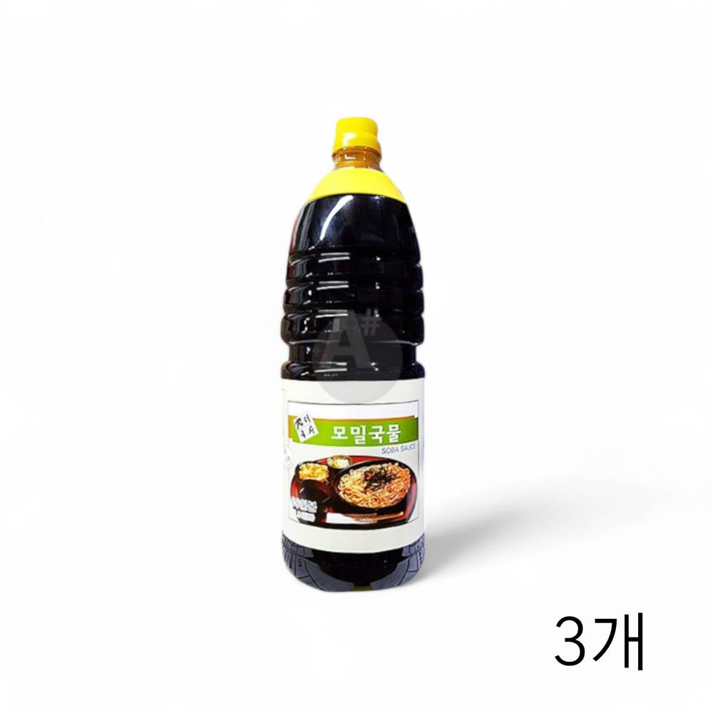 장터 모밀 국물 1.84L X 3개 모밀육수 대용량 업소용 식자재 모밀쯔유 소바 간장소스