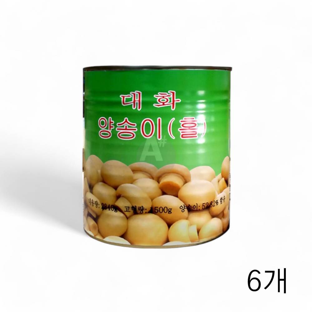 단풍 양송이캔 홀 2.84Kg X 6개 식당용 식자재 양송이버섯통조림 파스타재료 피자재료