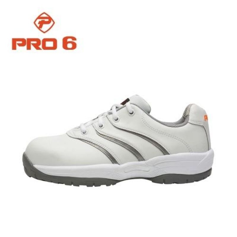 PRO6 4인치 미끄럼방지 고기능성 안전화 화이트