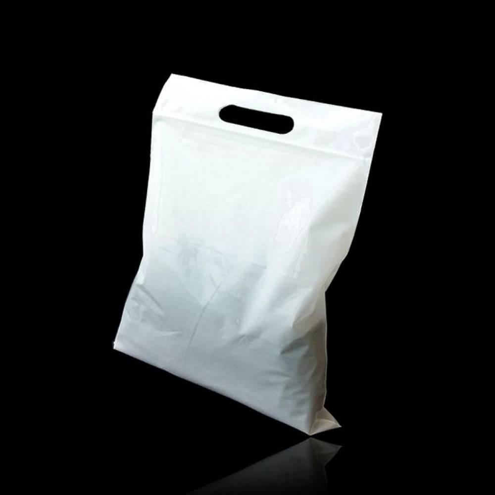 화이트 질긴 PE 지퍼 팬시봉투 30X34cm 접착6cm 100P