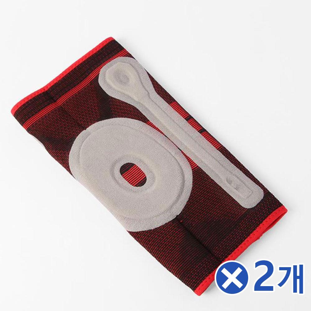 레저용 실리콘패드 무릎 보호대 1P-레드x2개 무릎아대