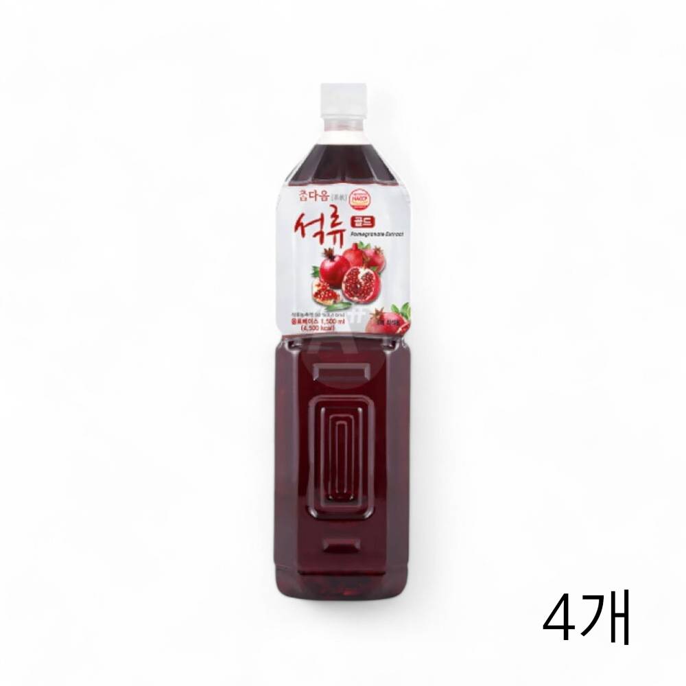 참다음 석류 골드 6배희석 1.5L X 4개 카페 음료베이스 석류엑기스 과일원액 식자재