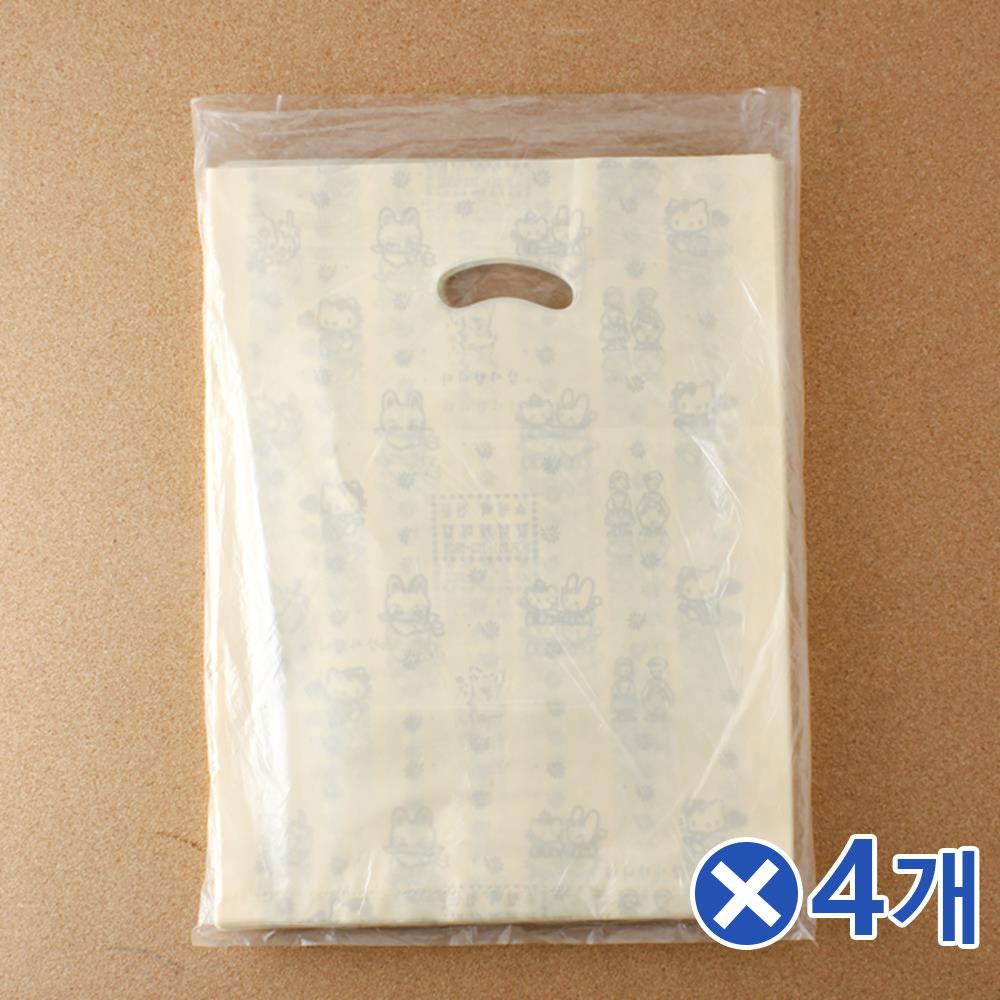 27타입 양장 비닐봉투 베이지 100매x4개 마트봉투